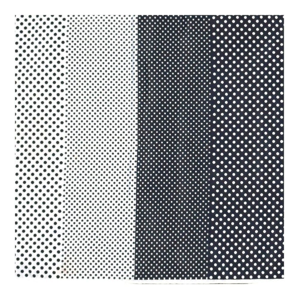 Vintage Black White Polka Dot Rectangle Long Wrap Scarf Vera Boho Pretty Woman